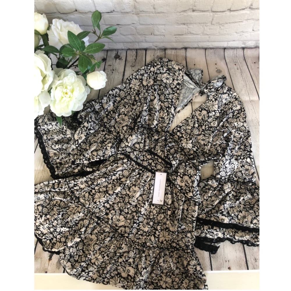 Floral Open Back Flared Mini Dress